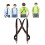 Suspensórios masculinos estilo caminhoneiro, elásticos, cor café, 3,5 cm de largura. 1