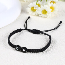 Personalized Initial Bracelet Handmade Braided Couple Bracelet Adjustable for Men Women