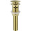 Bathroom Sink Drain Stopper, Push Pop Up Drain with Overflow, Brushed Gold 8
