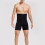 Men's high waist double-layer compression shorts gray black 8