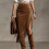 Damen-Boho-Rock mit hohem Bund, asymmetrischen Fransen und 1