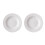 Ceramic Dinner Plates Pure White Set of 2 1