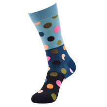 Herren-Baumwollsocken mit geometrischem Punktmuster, schwarz