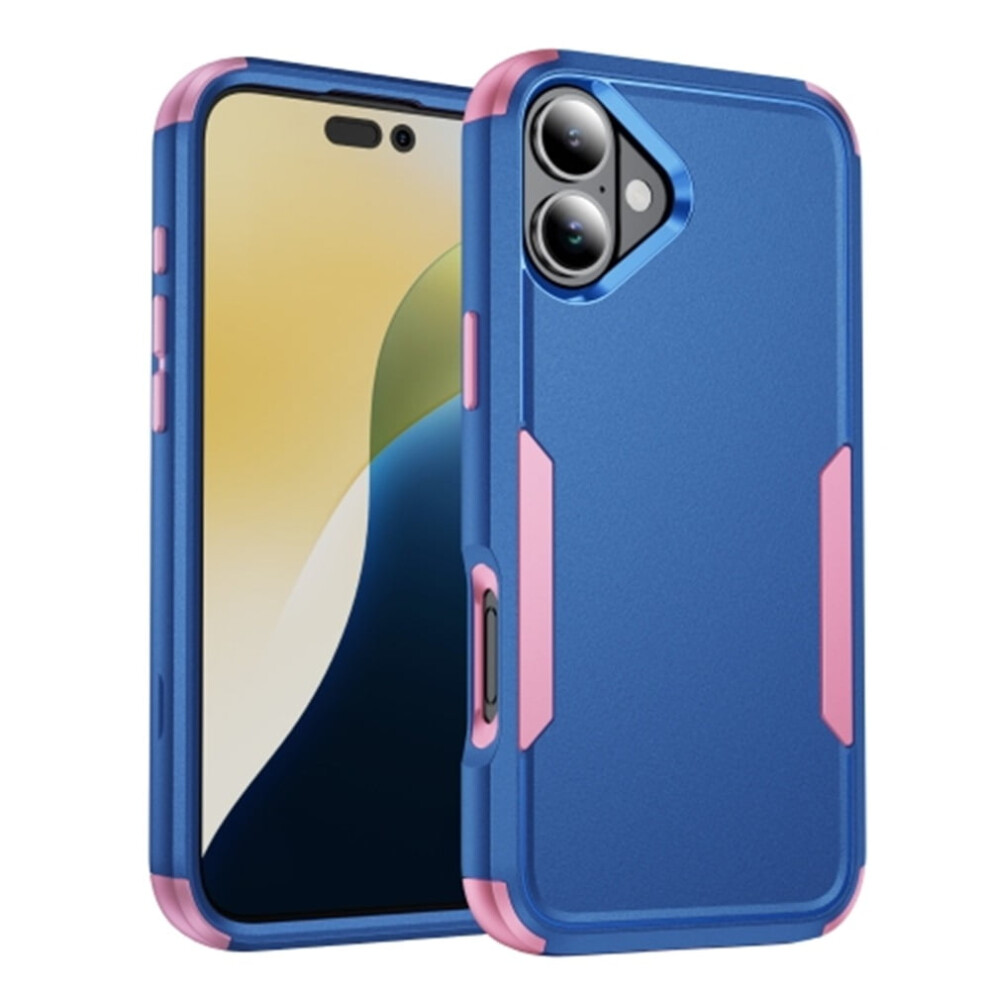 Iphone 16 Plus 6.7 Inch Shockproof Bumper Case Blue/Pink 937196003570