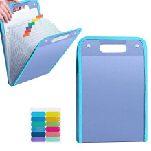 Portable 13-Compartment School Supply Bag Thick Translucent