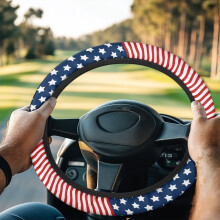 American Flag Golf Cart Steering Wheel Cover Non-Slip 1 Pack