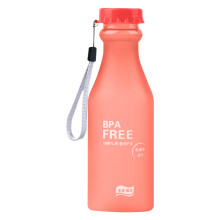 Sport-Wasserflasche 550 ml, matt transparent mit Hebefunktion