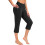 Dames Capri legging met hoge taille, zwart 2