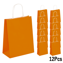 12 Pcs Gift Bags Kraft Paper Bags with Handles for Birthday Party Favor Bags