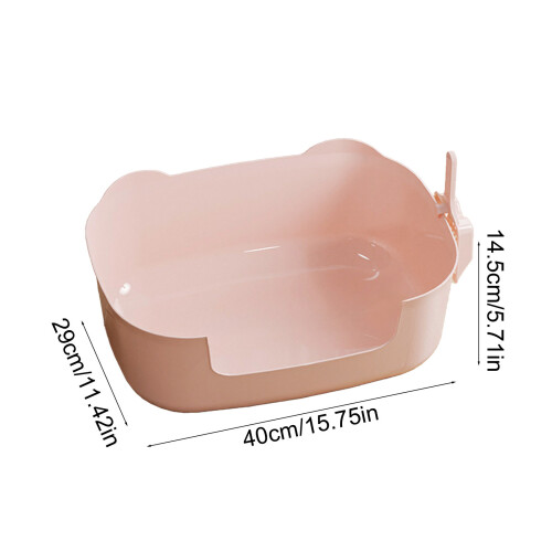 Cat Litter Tray Open Top Low-Entry Pink A 2