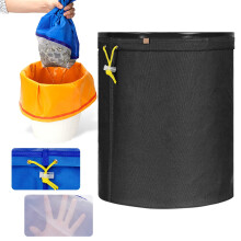 Uioepy 5-Gallon Filter Bag, Black – Compatible with Coffee, Herbal, Soymilk, Grape Liquid; Full-Screen, Drawstring, Bubble Design