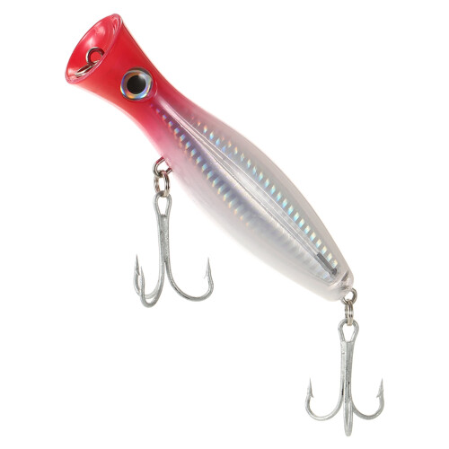 Grande esca artificiale Popper da pesca, 12 cm, 45 g, con ami e anello. 1