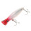 Grande esca artificiale Popper da pesca, 12 cm, 45 g, con ami e anello. 6