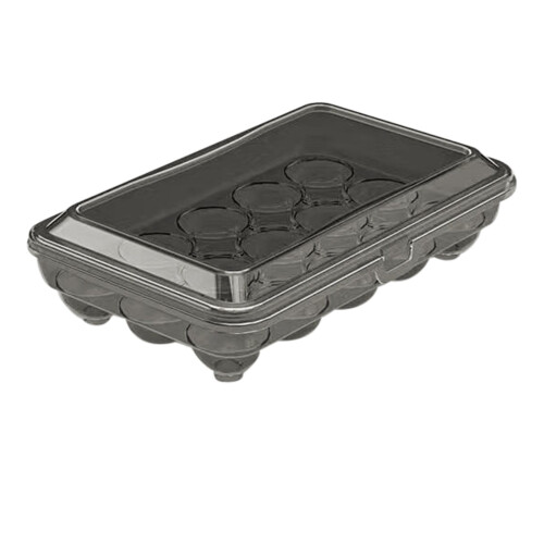 Egg Holder for Refrigerator with Lid, 24 Count Tray Carrier Storage Box for Fridge, Stackable Clear Plastic Container Dispenser Keep Fresh