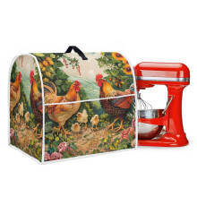 Kitchen Stand Mixer Cover Compatible with 6-8 Qt Mixers – Washable, Decorative Rooster/Floral Dust Cover