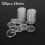 100Pcs 24mm Clear Round Plastic Coin Holder Capsule Container Storage Box 1
