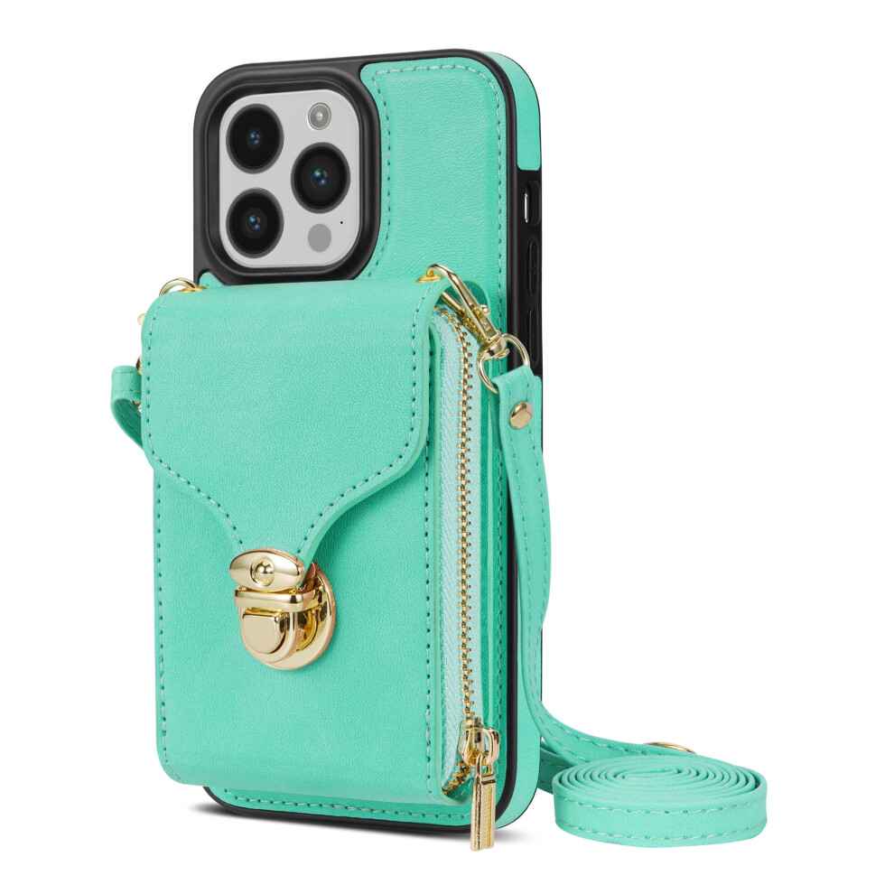 Rfid-Blocking Leather Crossbody Wallet Case For Iphone 14 937196022250