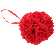 1Pcs Round Red Artificial Rose Flower Ball for Wedding Table Centerpieces 15x15x10cm