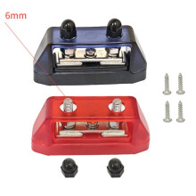 Dual Stud Bus Bar Power Distribution Block 12-48V 250A 6mm