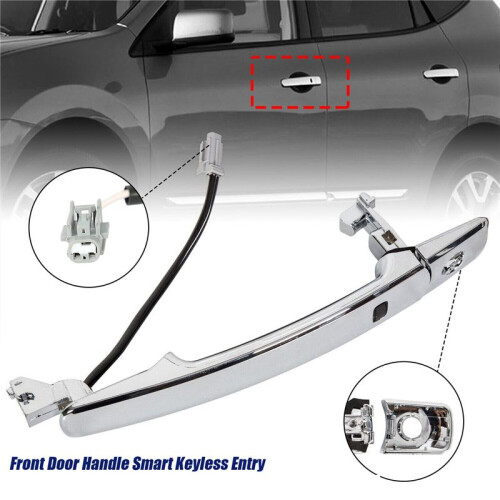 Left Front Door Handle  Keyless Entry for  Leaf Maxima Sentra 2009-2018 80645-1AA0A Exterior Handle Chrome 2