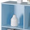 Wood Bookcase with Pine Legs 3-Tier 8-Cube Blue 6