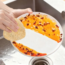 Loofah Brush Double Sided Thick Dishwashing Cloth Kitchen Cleaning Cloth Bowl Brush Pot Brush Scouring Pad(P,polyester)