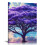 Tableau abstrait Arbre violet sur toile 40 x 50 cm 1