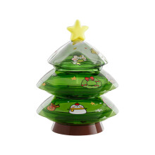 Kerst snoepkom met deksel (1 stuk)