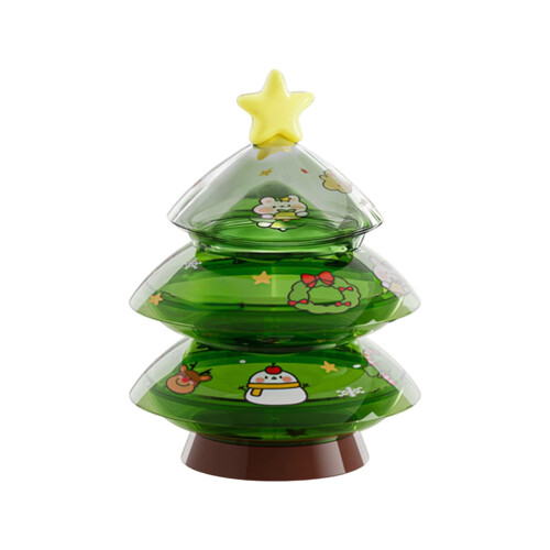 Kerst snoepkom met deksel (1 stuk)