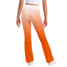 Mädchen-Leggings mit ausgestelltem Bein, orangefarbene Stretchhose für Kleinkinder