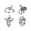 Retro Crochet Thread Rings Adjustable Tension Loop 1