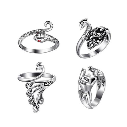 Retro Crochet Thread Rings Adjustable Tension Loop