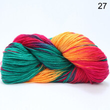 ATJIA Dyed Acrylic Wool Yarn Four Strand DIY Woven Knitting Sweater Sock Scarf Colorful Crochet Yarn Sewing