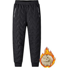 Unisex waterproof fleece-lined joggers with zipper pockets