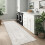 Washable geometric runner rug 2 ft x 6 ft ivory 2