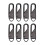 Zipper Pull Replacement Kit Black Metal Slider Tabs 1