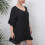 Transparentes Damen-Überwurfkleid mit Rüschenbündchen 7
