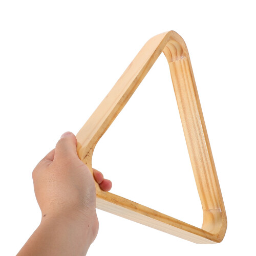 OUNONA Estante triangular de madera maciza para bolas de billar (paquete de 8) 2