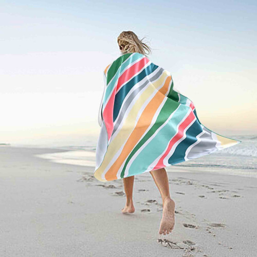 Microvezel strandhanddoek 60x28 inch, superabsorberend