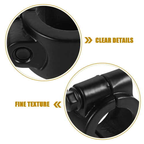 Motorcycle Handlebar Mirror Mount Black 1 Pair 2