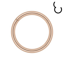 Anillo de septum de acero inoxidable color oro rosa 16g7mm