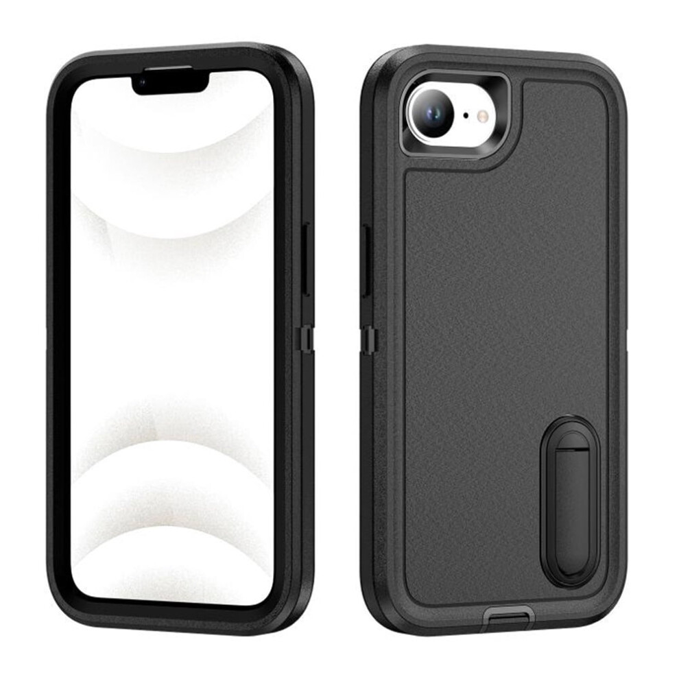 Iphone 16E Case With Kickstand Rugged Black 919886084212
