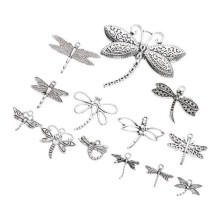 Libellen-Anhänger-Schmuckset aus Legierung, 13-teilig