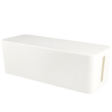 Caja organizadora de cables de plástico, tamaño grande S, color blanco.