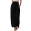 Calça cropped feminina de algodão e linho com pernas largas, preta, tamanho G 1