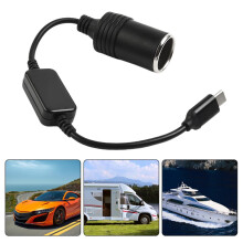 USB C Type C to 12V Car Socket Female Adapter Converter