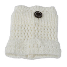 Women's Crochet Knit Leg Warmers Acrylic 2PCS White Khaki