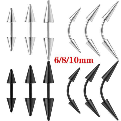 Rechte barbell van chirurgisch staal 1,2 mm  6 mm