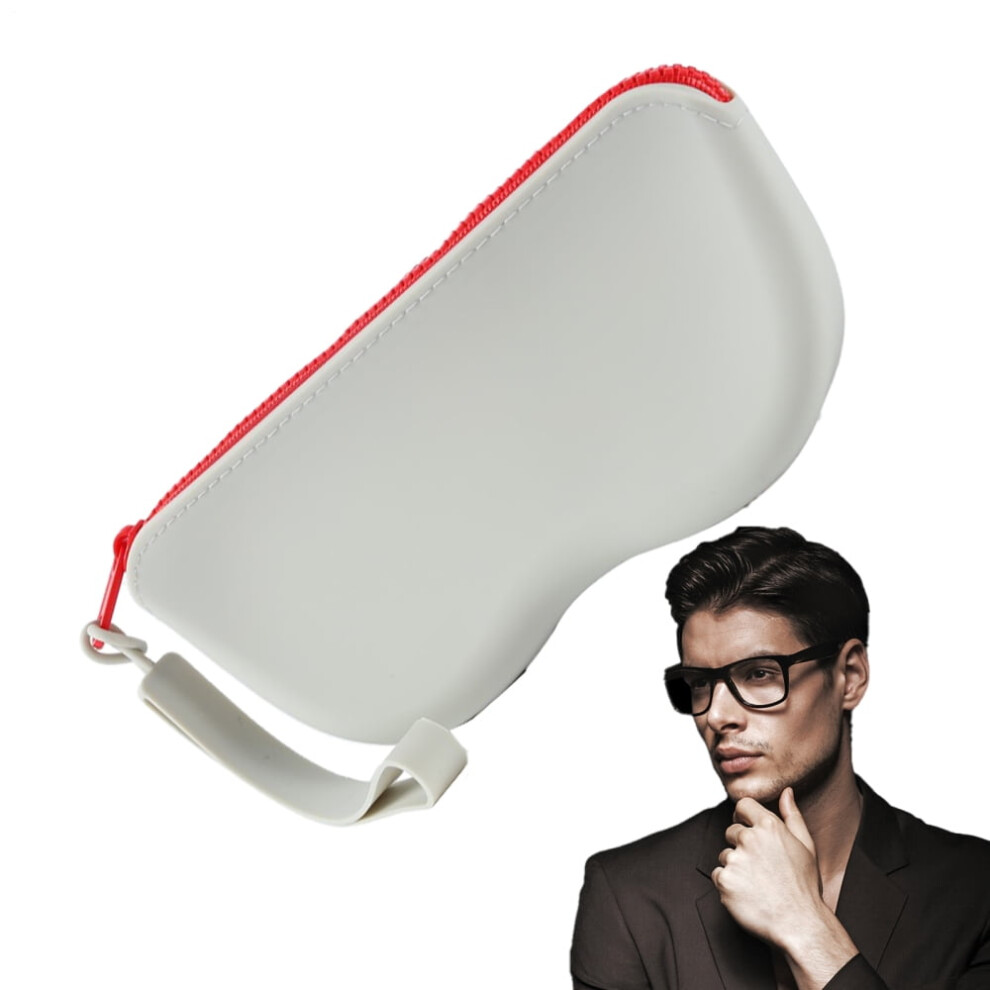 Soft Silicone Eyeglass Case with Zipper and Lanyard