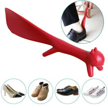 1-Pack Shoe Horn, 8.25 Inches High-toughness Plastic Shoe Horn, Lightweight Shoe Helper for Pregnant Woman, Seniors, Men, Travel Accessories, Red